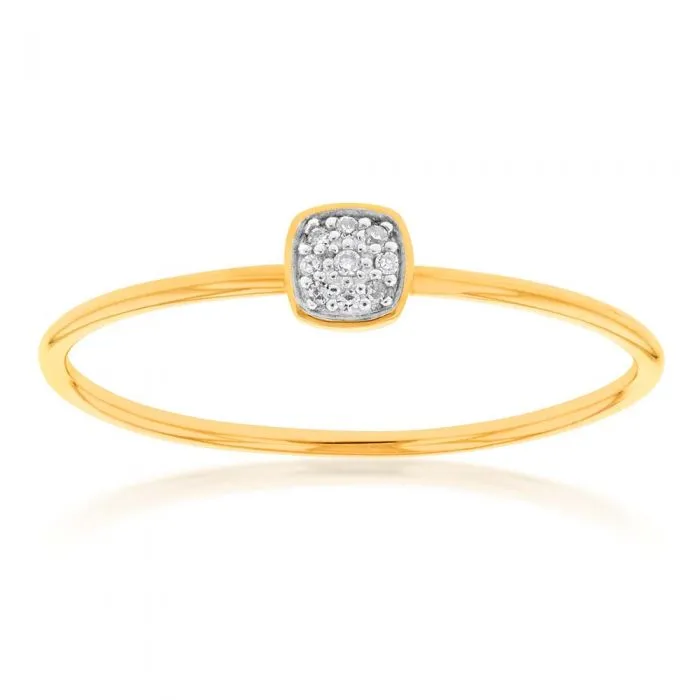 9ct Yellow Gold Diamond Ring with 8 Brilliant Diamonds Shiels