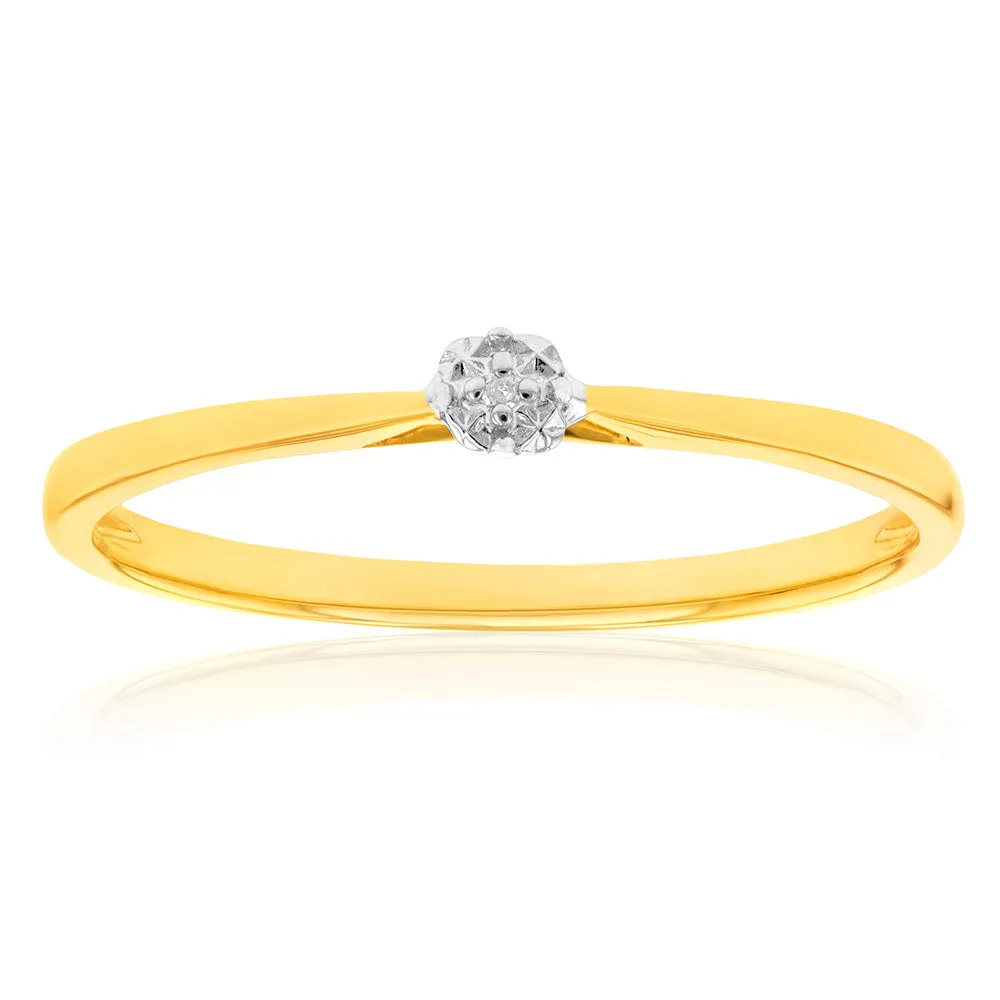 9ct Yellow Gold Diamond Solitaire Ring Shiels