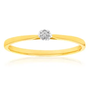 9ct Yellow Gold Diamond Solitaire Ring Shiels