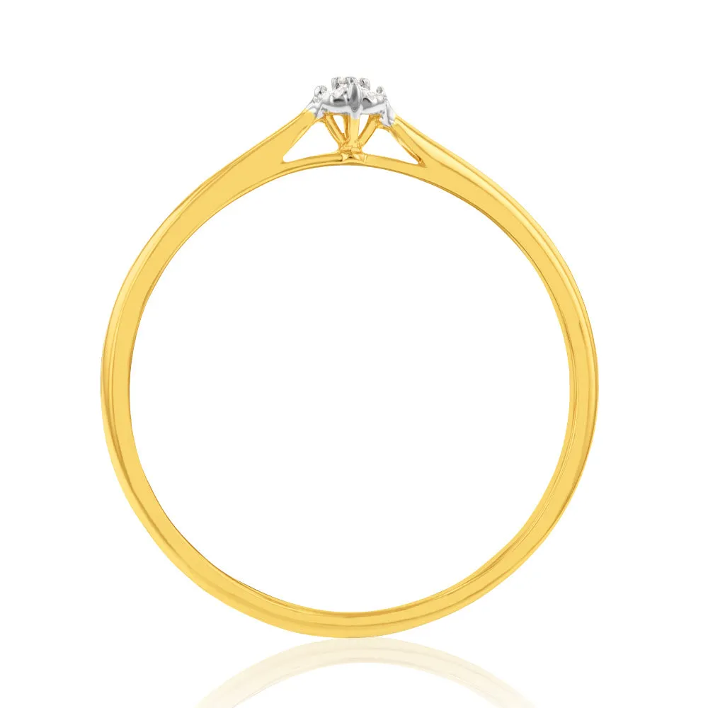 9ct Yellow Gold Diamond Solitaire Ring Shiels