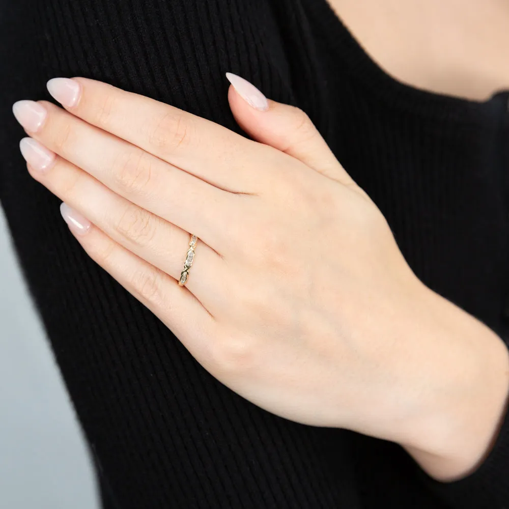 9ct Yellow Gold Eternity Ring with 15 Diamonds Shiels