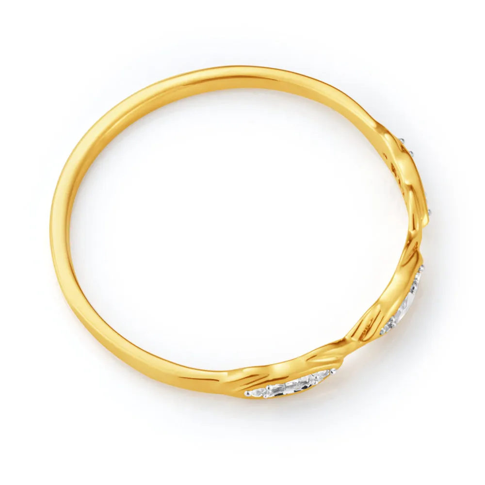 9ct Yellow Gold Eternity Ring with 15 Diamonds Shiels