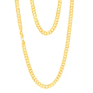 9ct Yellow Gold Extra Flat Curb 55cm Chain Shiels