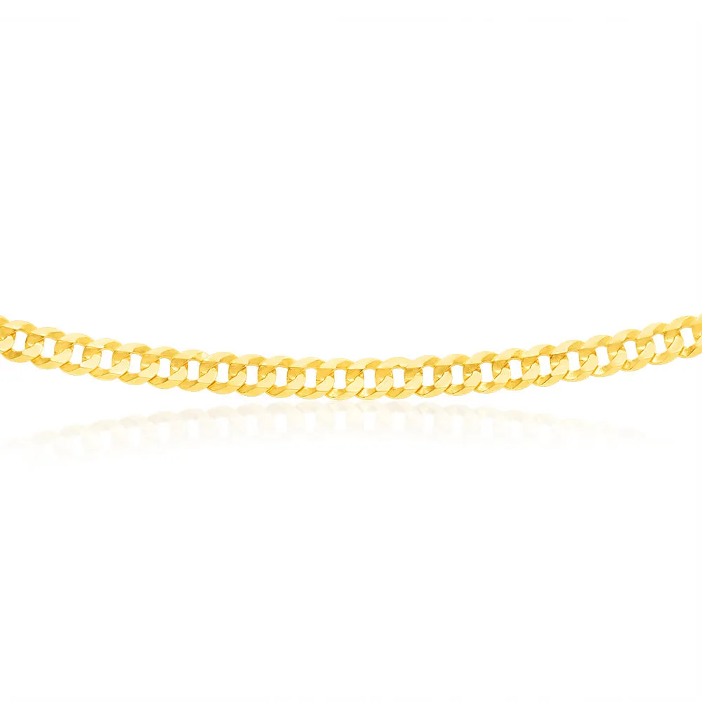 9ct Yellow Gold Extra Flat Curb 55cm Chain Shiels