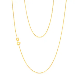 9ct Yellow Gold Fancy 25 Gauge 45cm Snake Chain Shiels