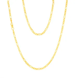 9ct Yellow Gold Fancy 70 Gauge 45cm Figaro 1:3 Chain Shiels