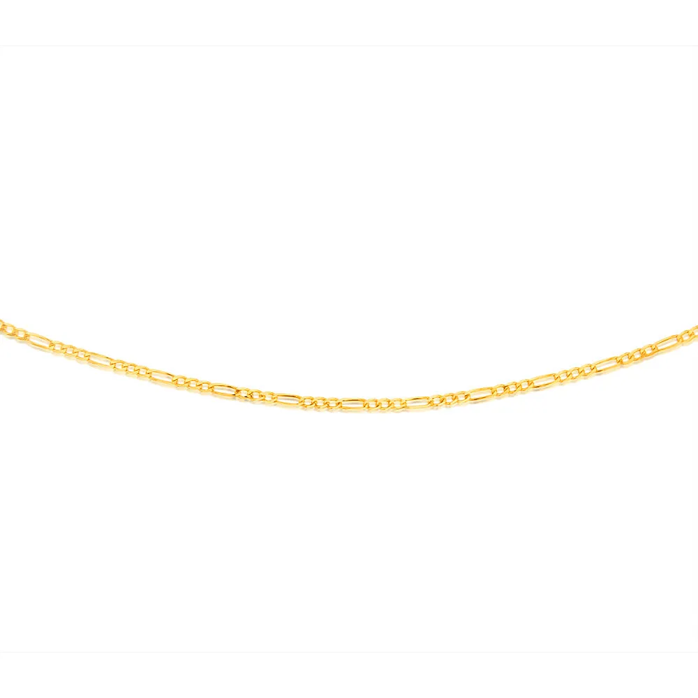 9ct Yellow Gold Fancy 70 Gauge 45cm Figaro 1:3 Chain Shiels