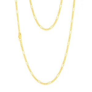 9ct Yellow Gold Fancy Figaro 45cm Chain Shiels