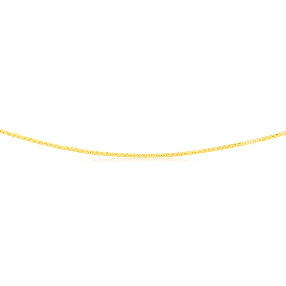 9ct Yellow Gold Fancy Fine Belcher 45cm Chain Shiels