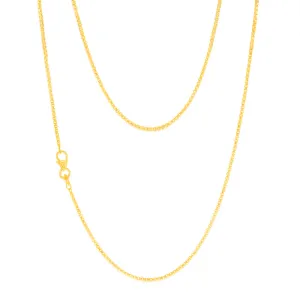 9ct Yellow Gold Fancy Fine Belcher 45cm Chain Shiels