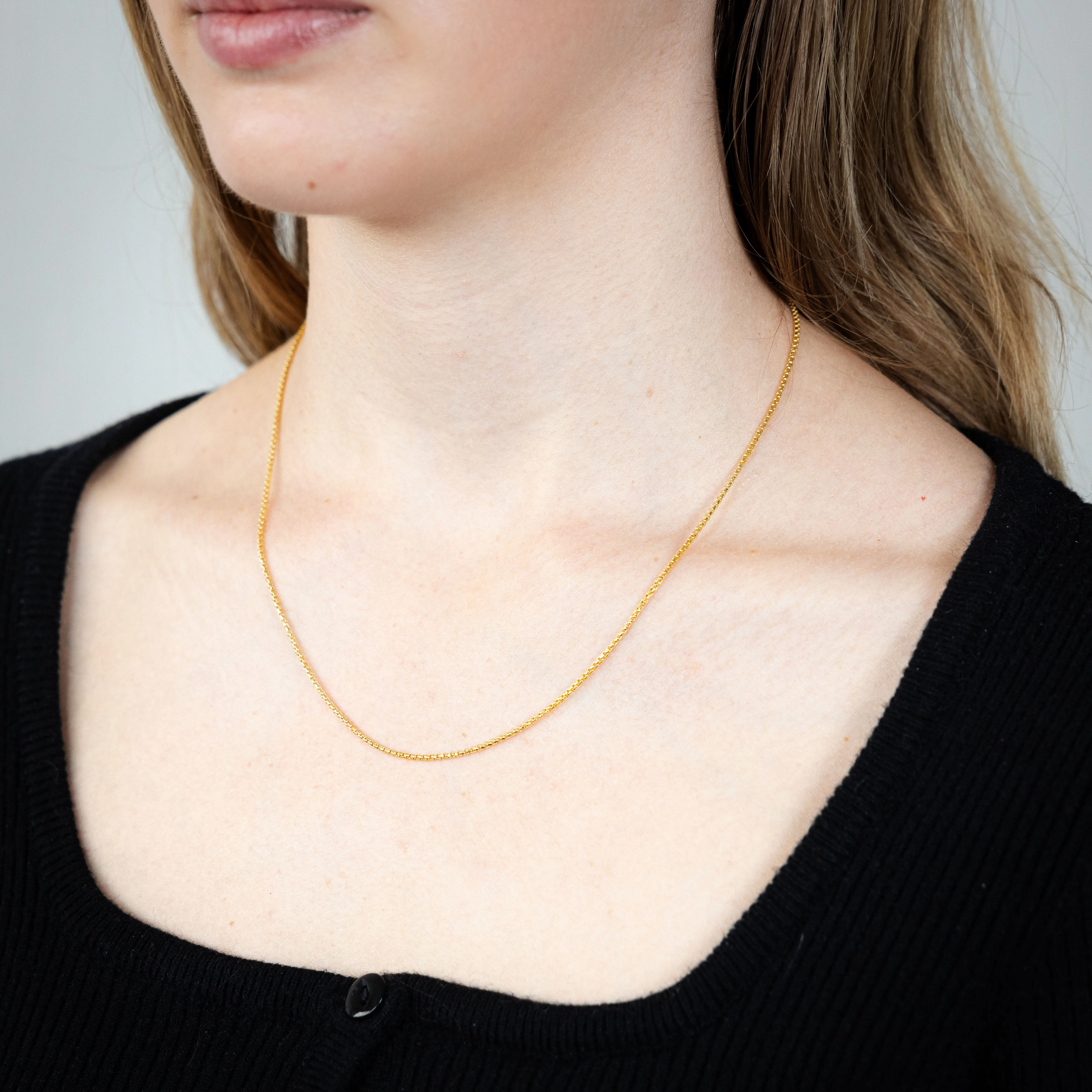 9ct Yellow Gold Fancy Fine Belcher 45cm Chain Shiels
