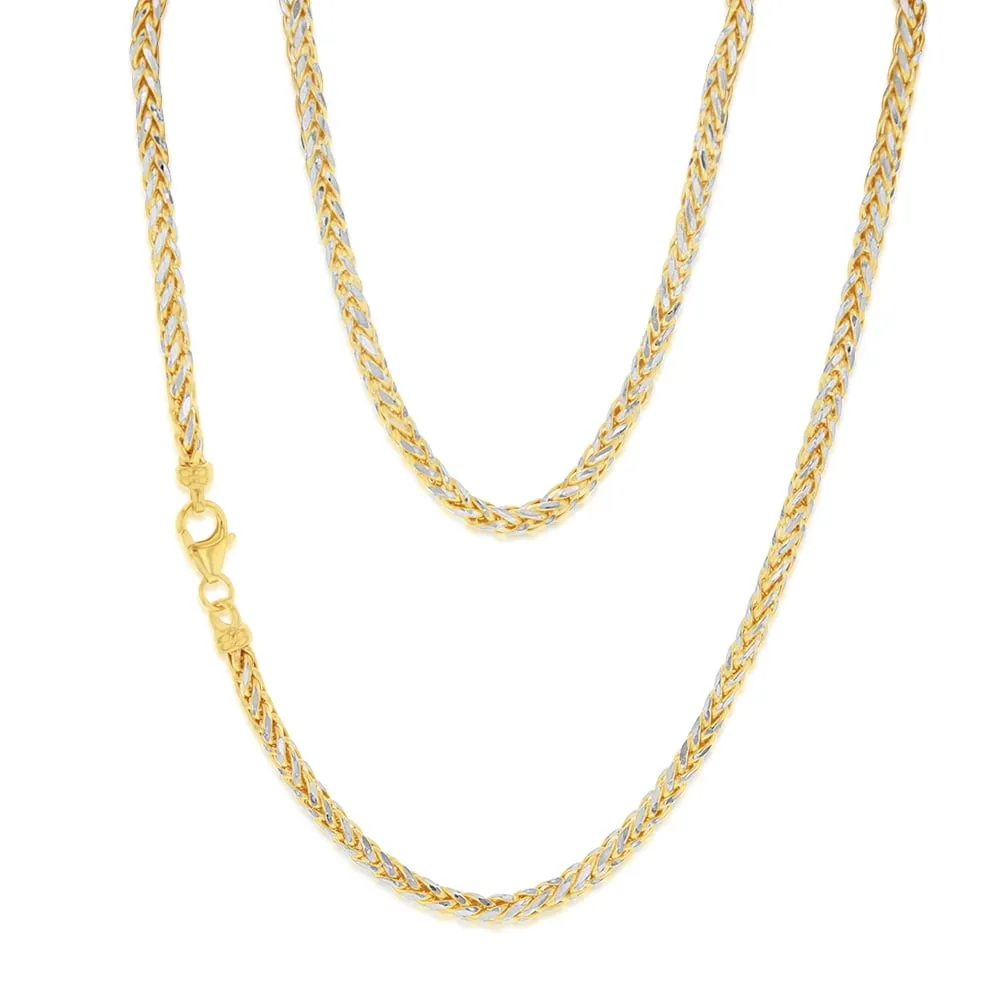 9ct Yellow Gold Fancy Two Tone 45cm Chain Shiels