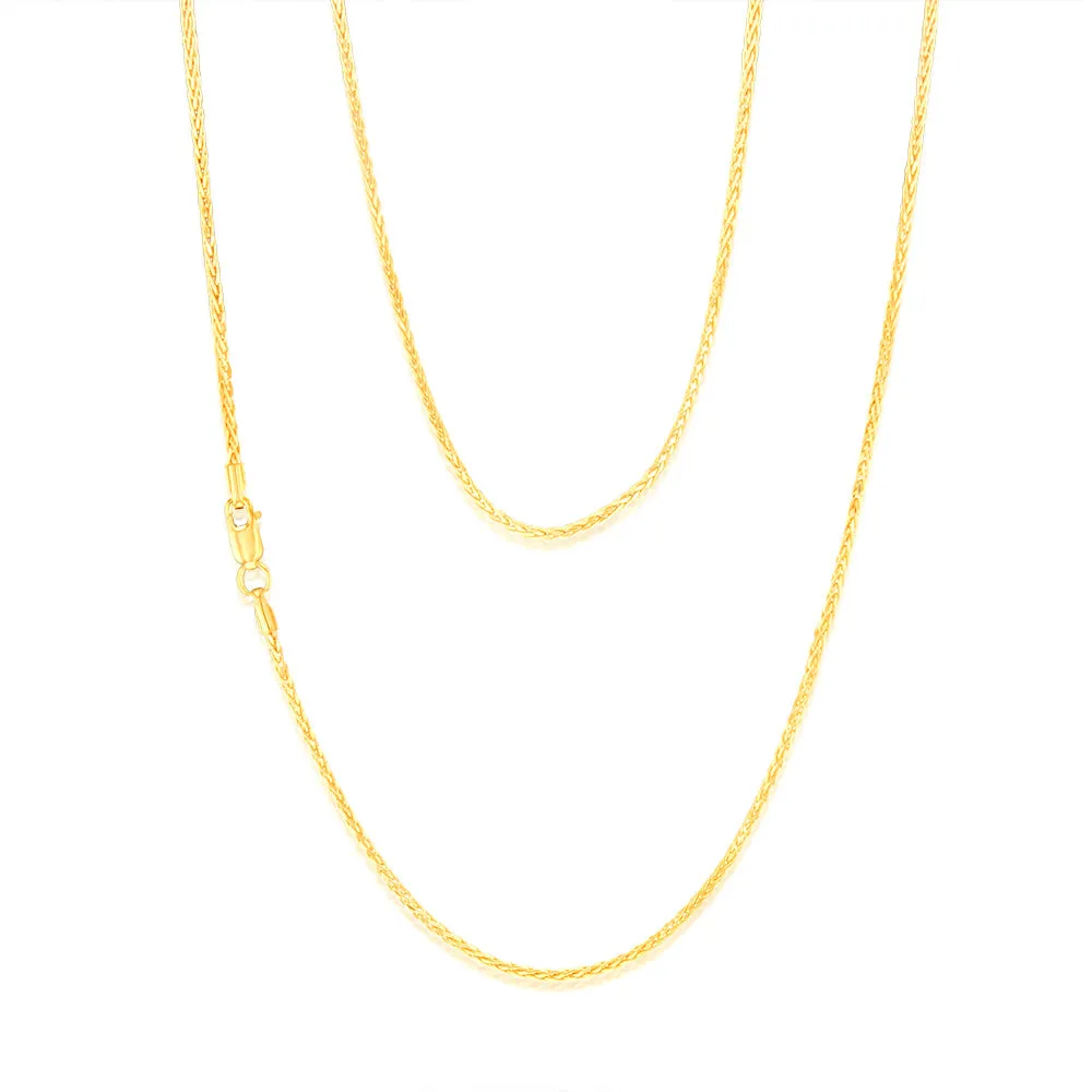 9ct Yellow Gold Fancy Wheat 45cm Chain Shiels