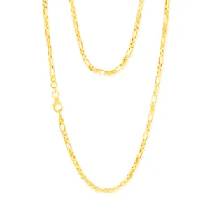 9ct Yellow Gold Figaro Round Box 45cm Chain Shiels
