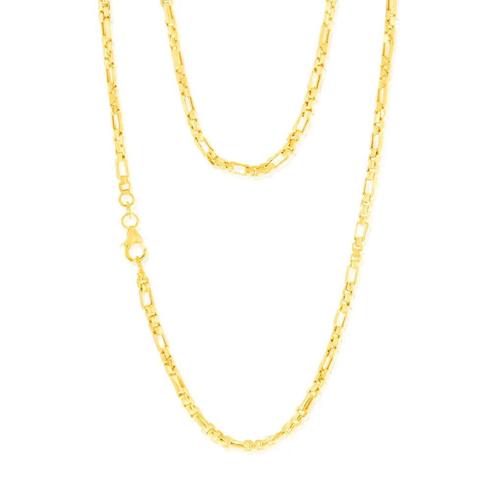 9ct Yellow Gold Figaro Round Box 45cm Chain Shiels
