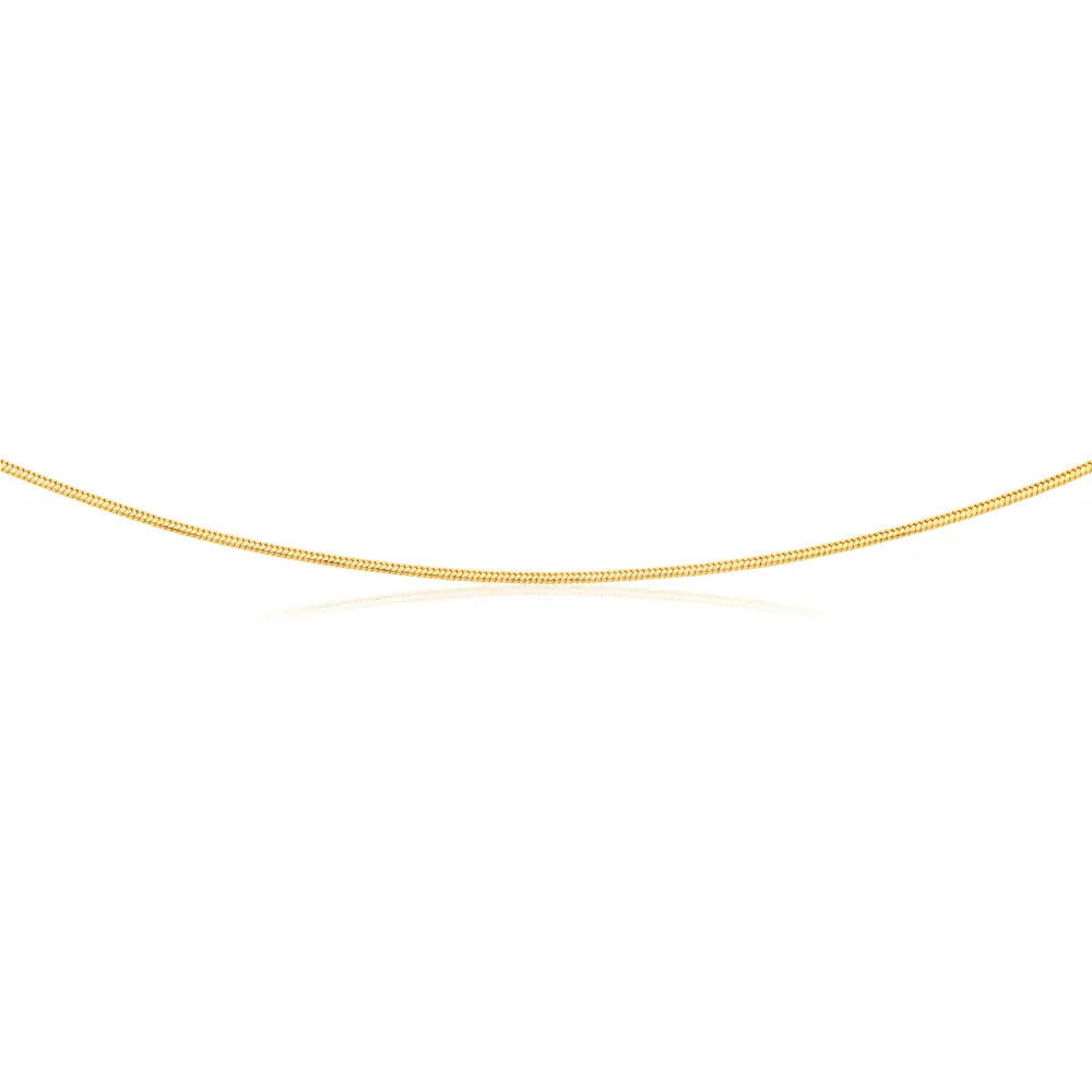9ct Yellow Gold Filled 55cm Square Snake Chain Shiels