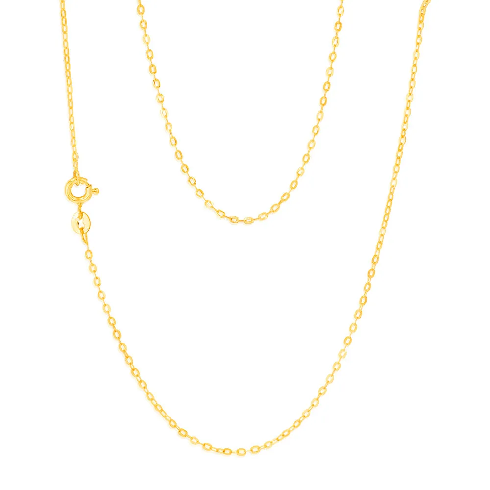9ct Yellow Gold Fine Trace 35 Gauge 45cm Chain Shiels