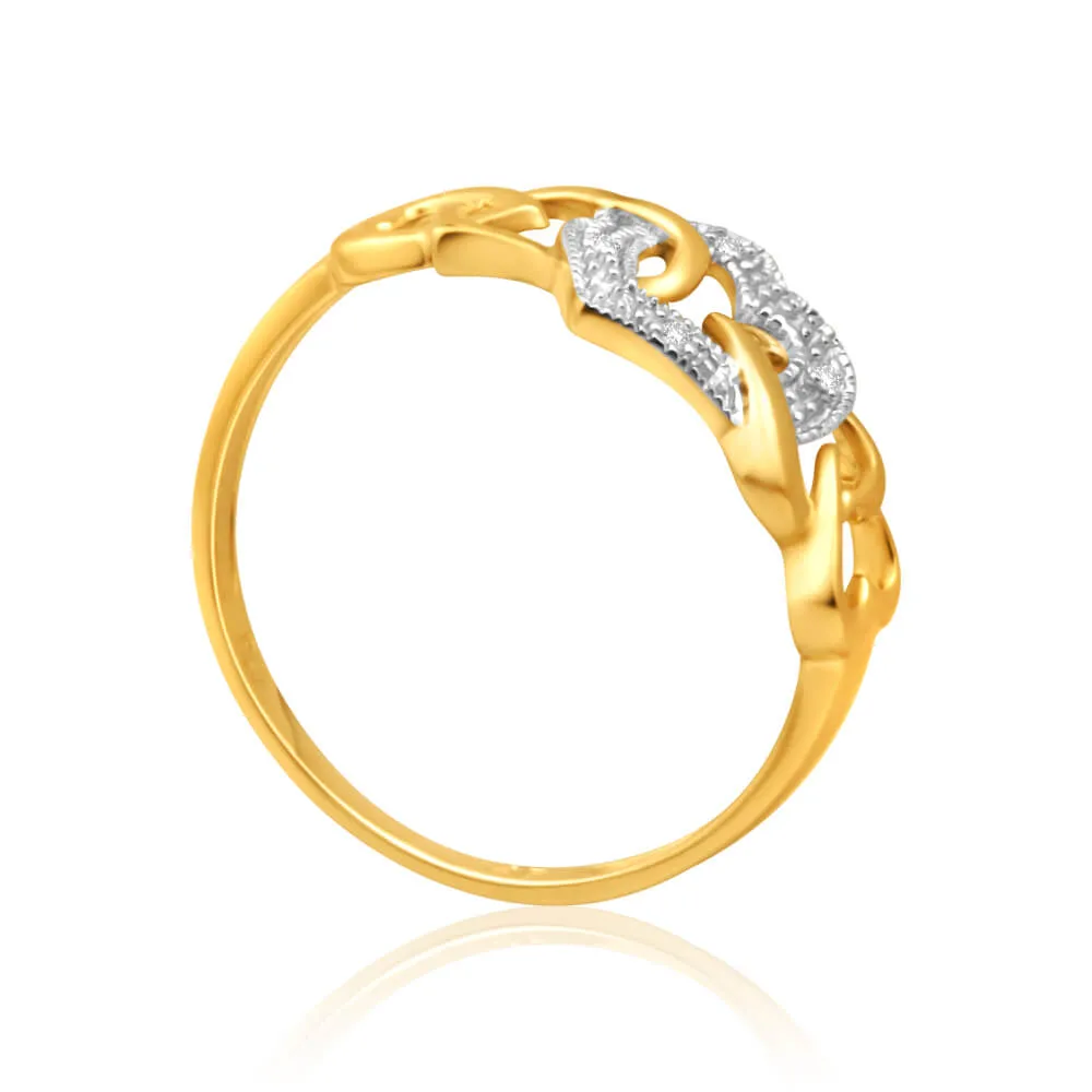 9ct Yellow Gold Heart Shaped Diamond Ring Shiels