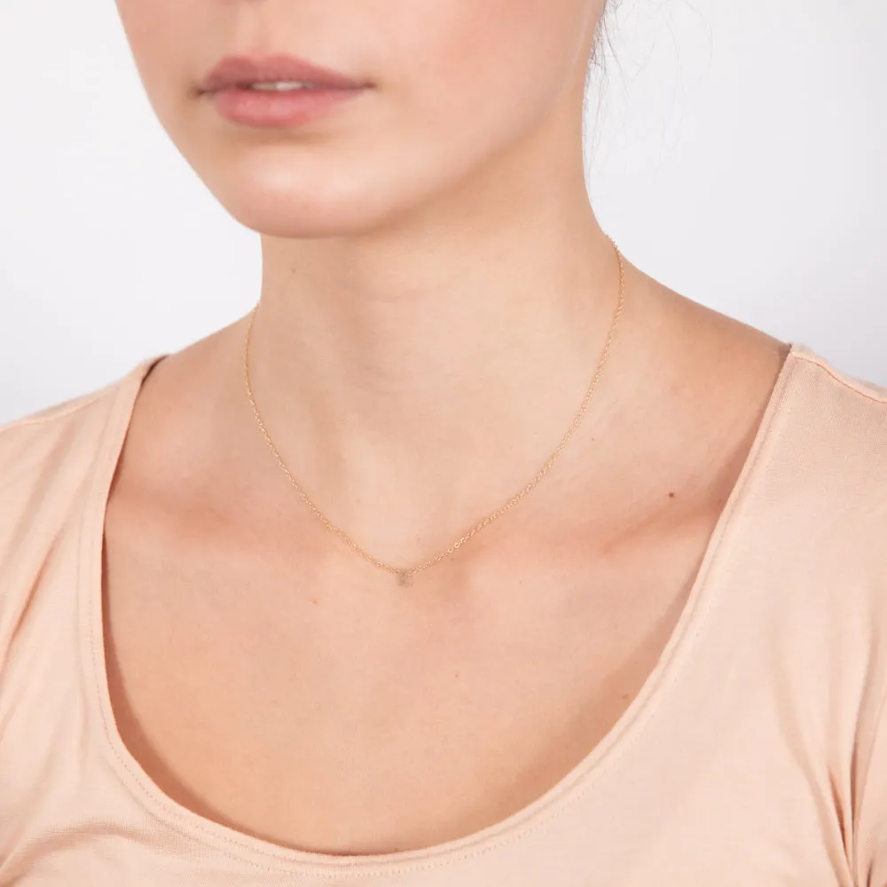 9ct Yellow Gold Initial "E" Pendant On Chain Shiels