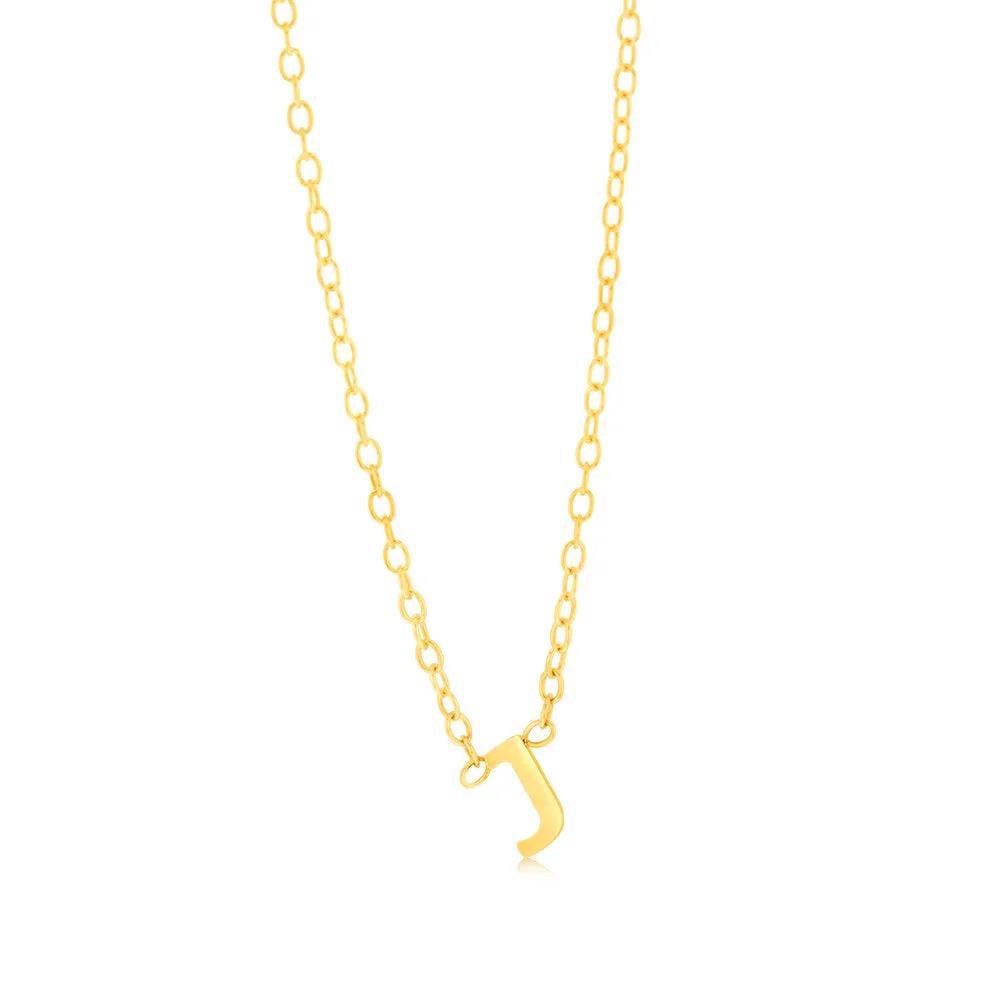 9ct Yellow Gold Initial "J" Pendant Shiels