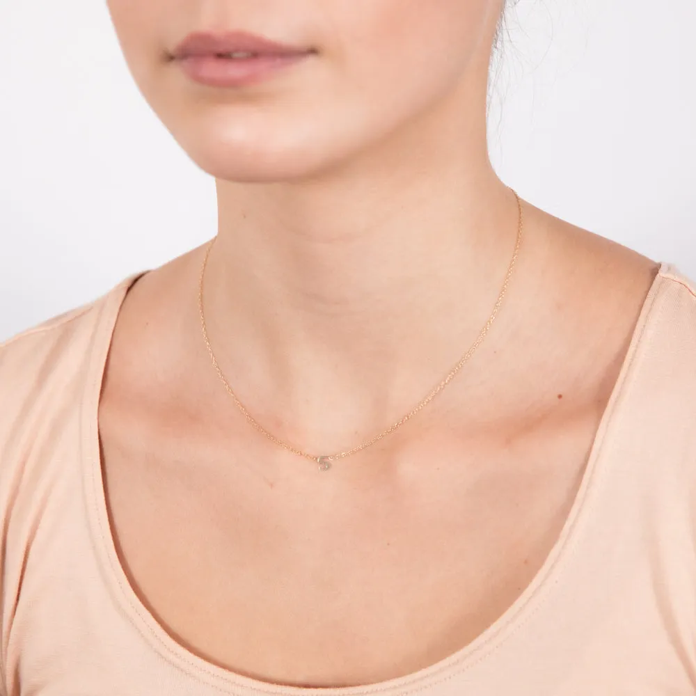 9ct Yellow Gold Initial "S" Pendant On Chain Shiels