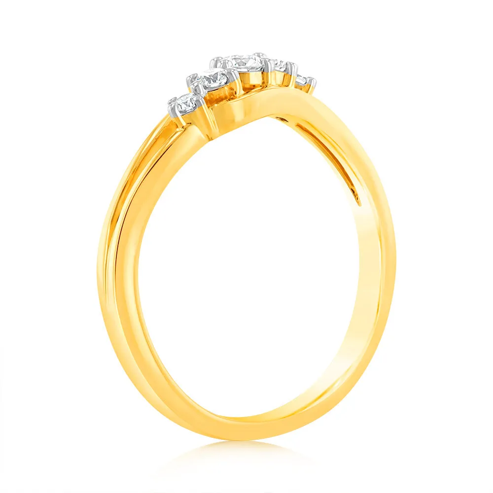 9ct Yellow Gold Luminesce Lab Grown 1/4 Carat Diamond Ring Shiels
