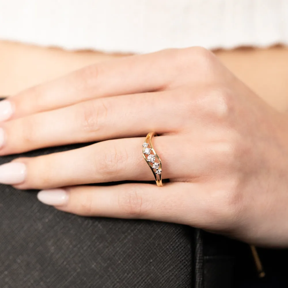 9ct Yellow Gold Luminesce Lab Grown 1/4 Carat Diamond Ring Shiels