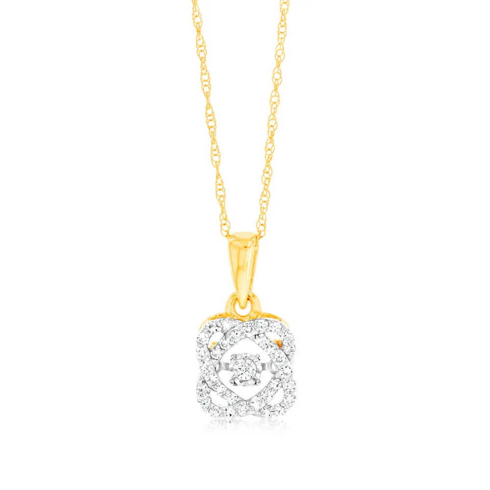 9ct Yellow Gold Luminesce Lab Grown Diamond Pendant Shiels
