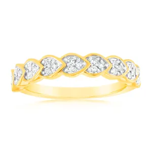 9ct Yellow Gold Luminesce Lab Grown Ring with 28 Brilliant Diamonds Shiels