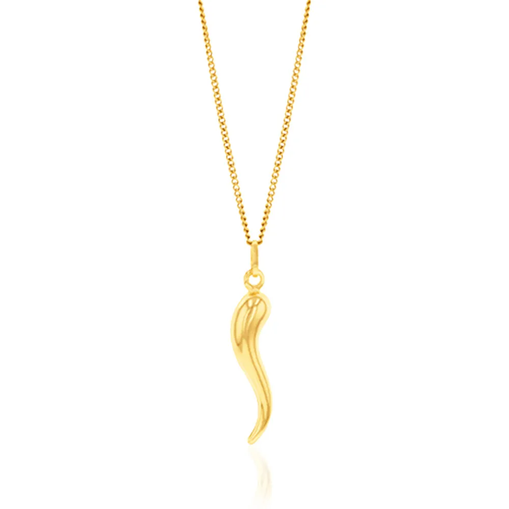 9ct Yellow Gold Medium Horn Pendant Shiels