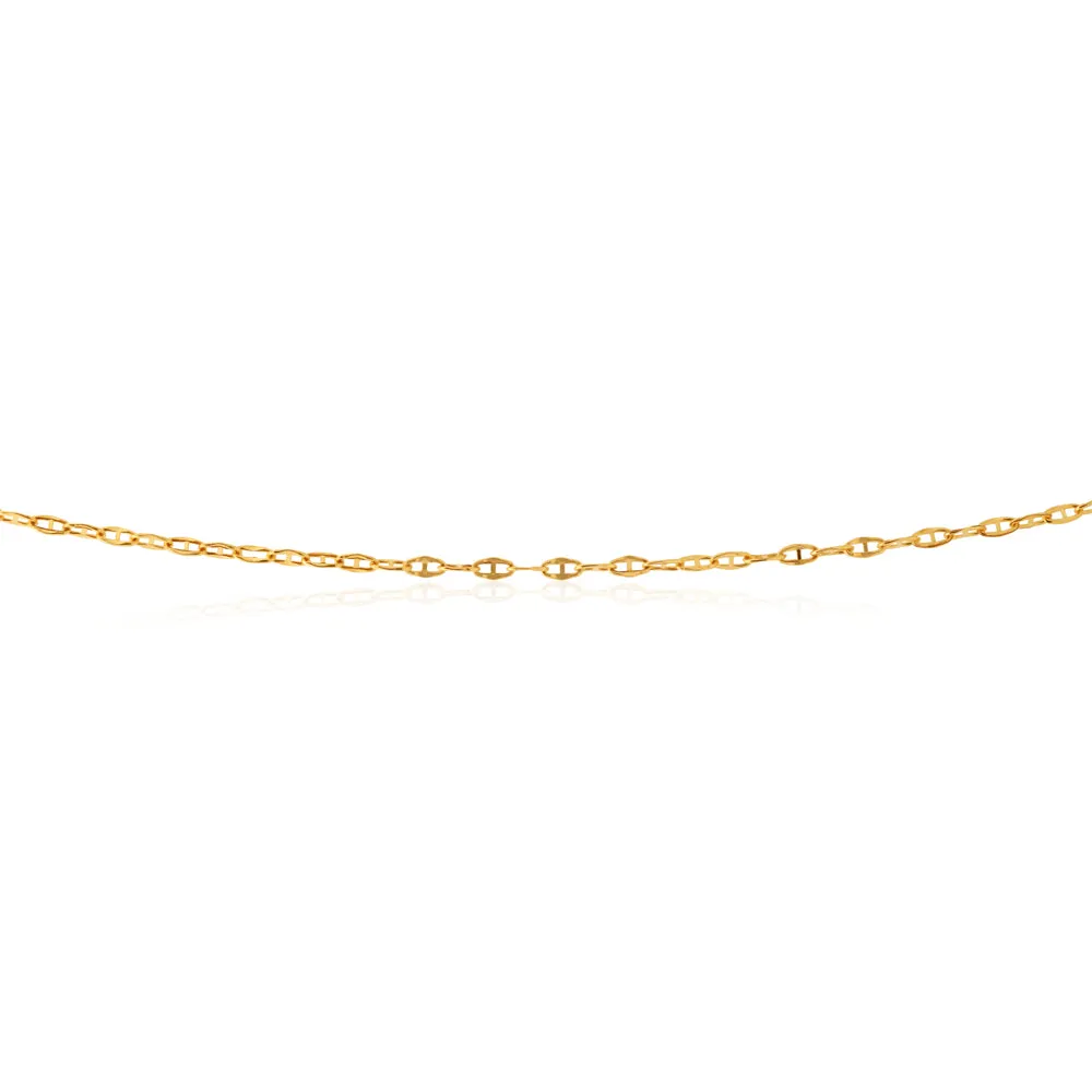 9CT Yellow Gold Mini Flat Rambo 45cm Chain Shiels