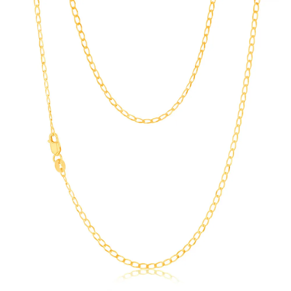 9ct Yellow Gold Open Curb 45cm Chain Shiels