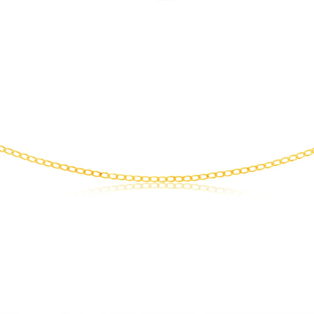9ct Yellow Gold Open Curb 45cm Chain Shiels