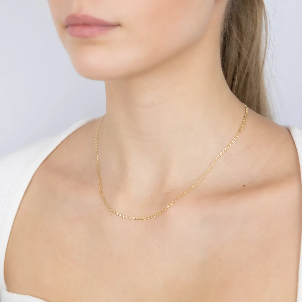 9ct Yellow Gold Open Curb 45cm Chain Shiels