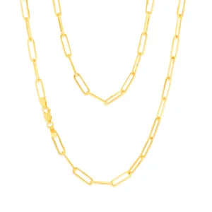 9ct Yellow Gold Paperclip 45cm Chain Shiels
