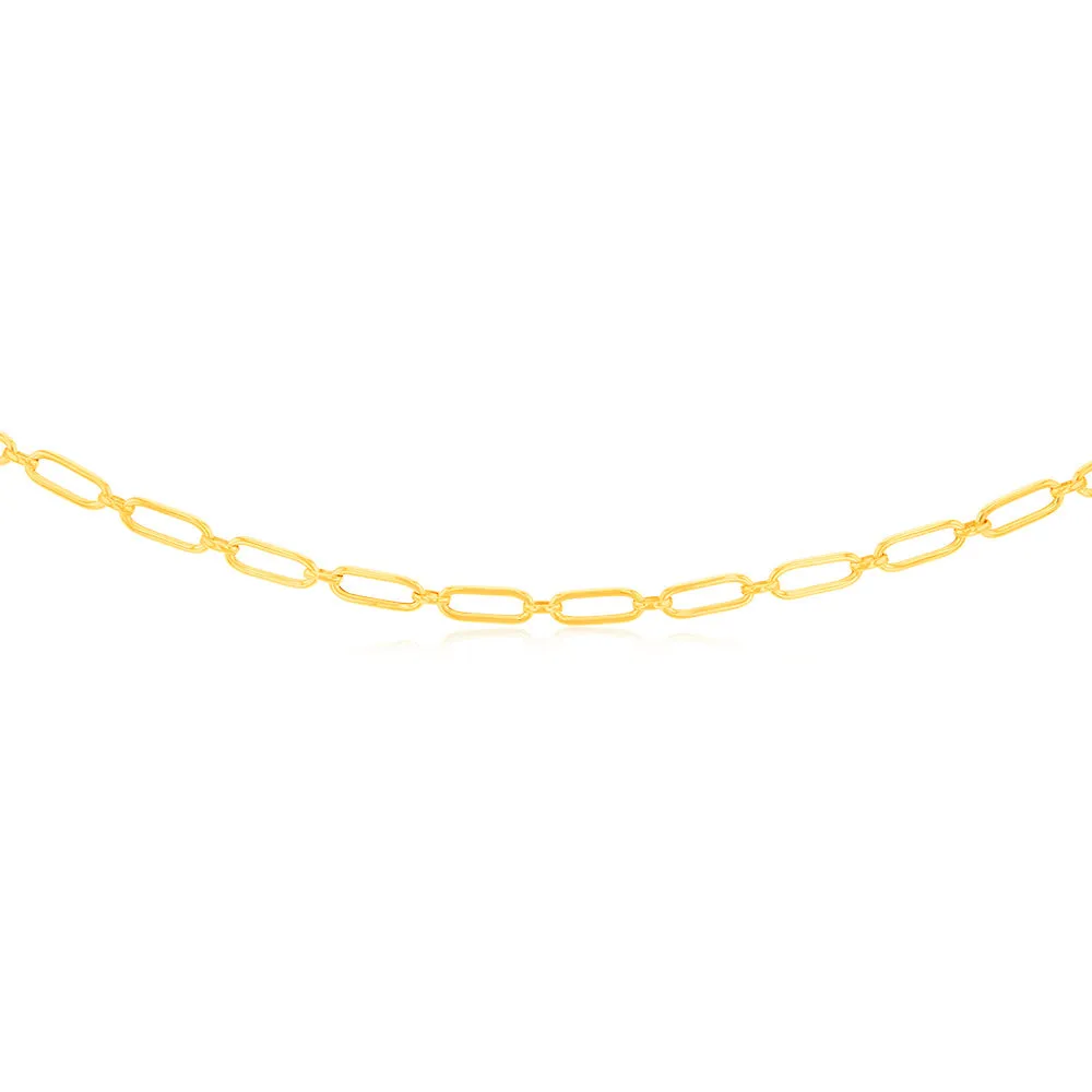 9ct Yellow Gold Paperclip 45cm Chain Shiels