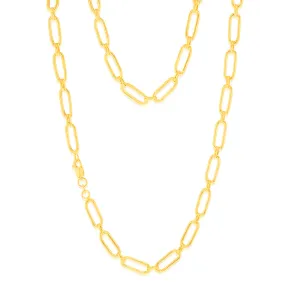 9ct Yellow Gold Paperclip 45cm Chain Shiels