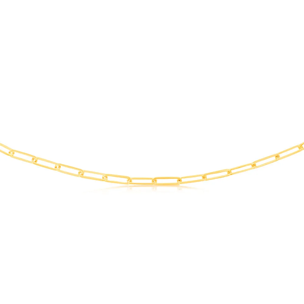 9ct Yellow Gold Paperclip 45cm Chain Shiels