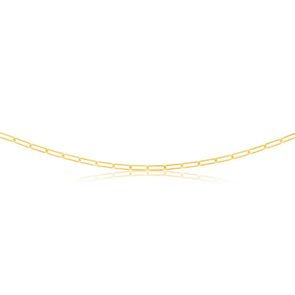 9ct Yellow Gold Paperclip Toggle Bar 43cm Chain Shiels