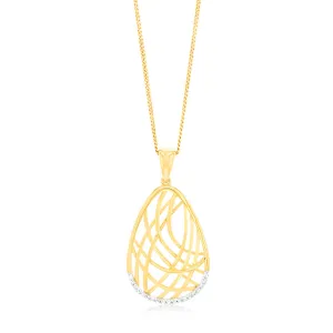 9ct Yellow Gold Pendant With 10 Brilliant Cut Diamonds Shiels