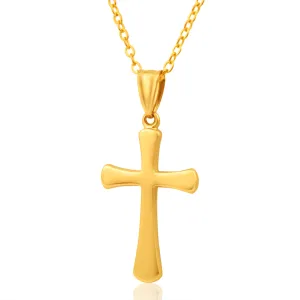 9ct Yellow Gold Plain Cross Pendant Shiels