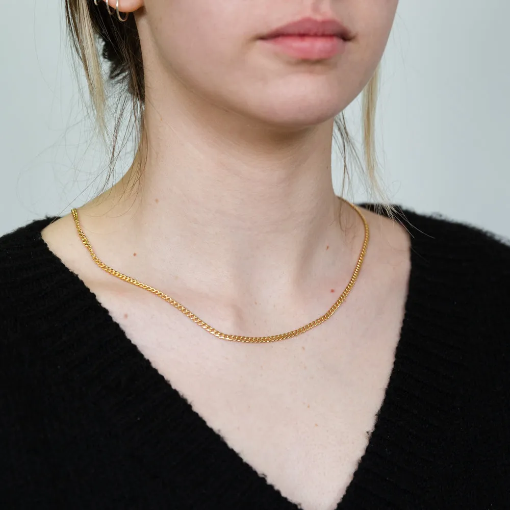 9ct Yellow Gold Rounded Tight Curb 80 Gauge 50cm Chain Shiels