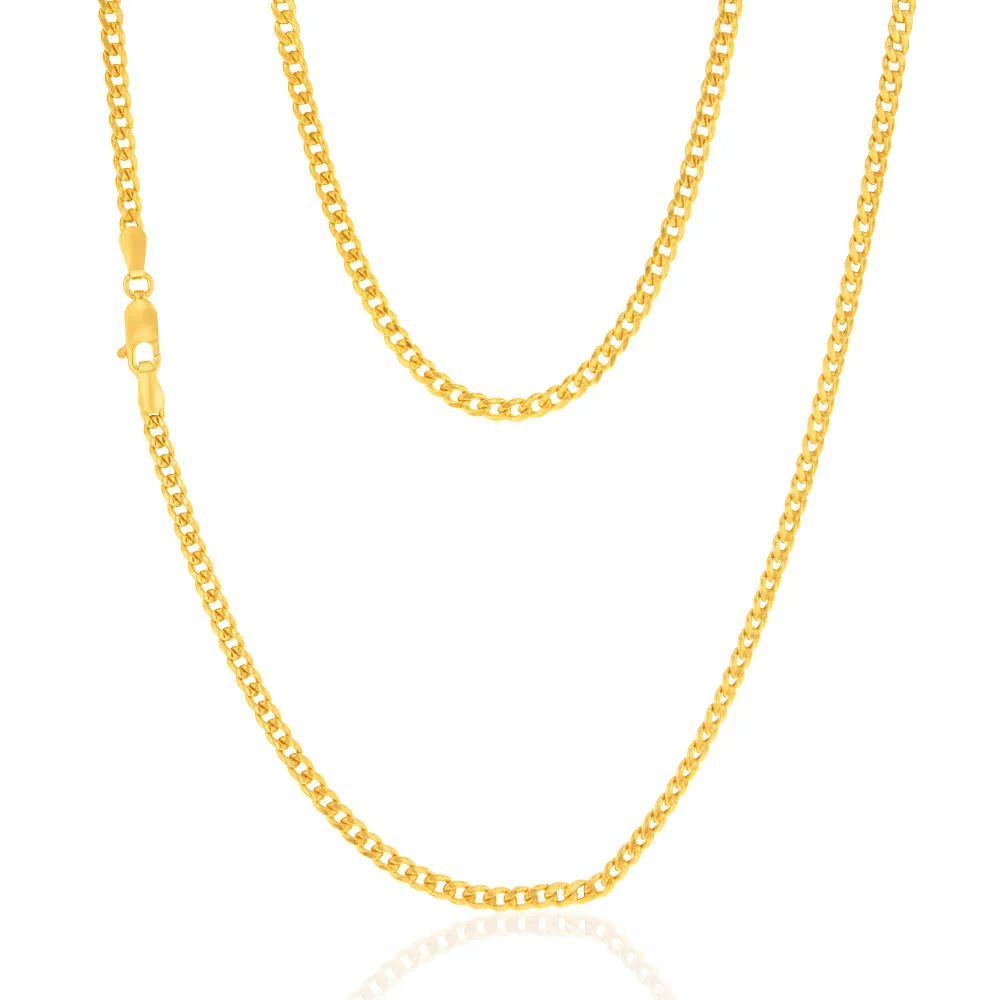 9ct Yellow Gold Rounded Tight Curb 80 Gauge 50cm Chain Shiels