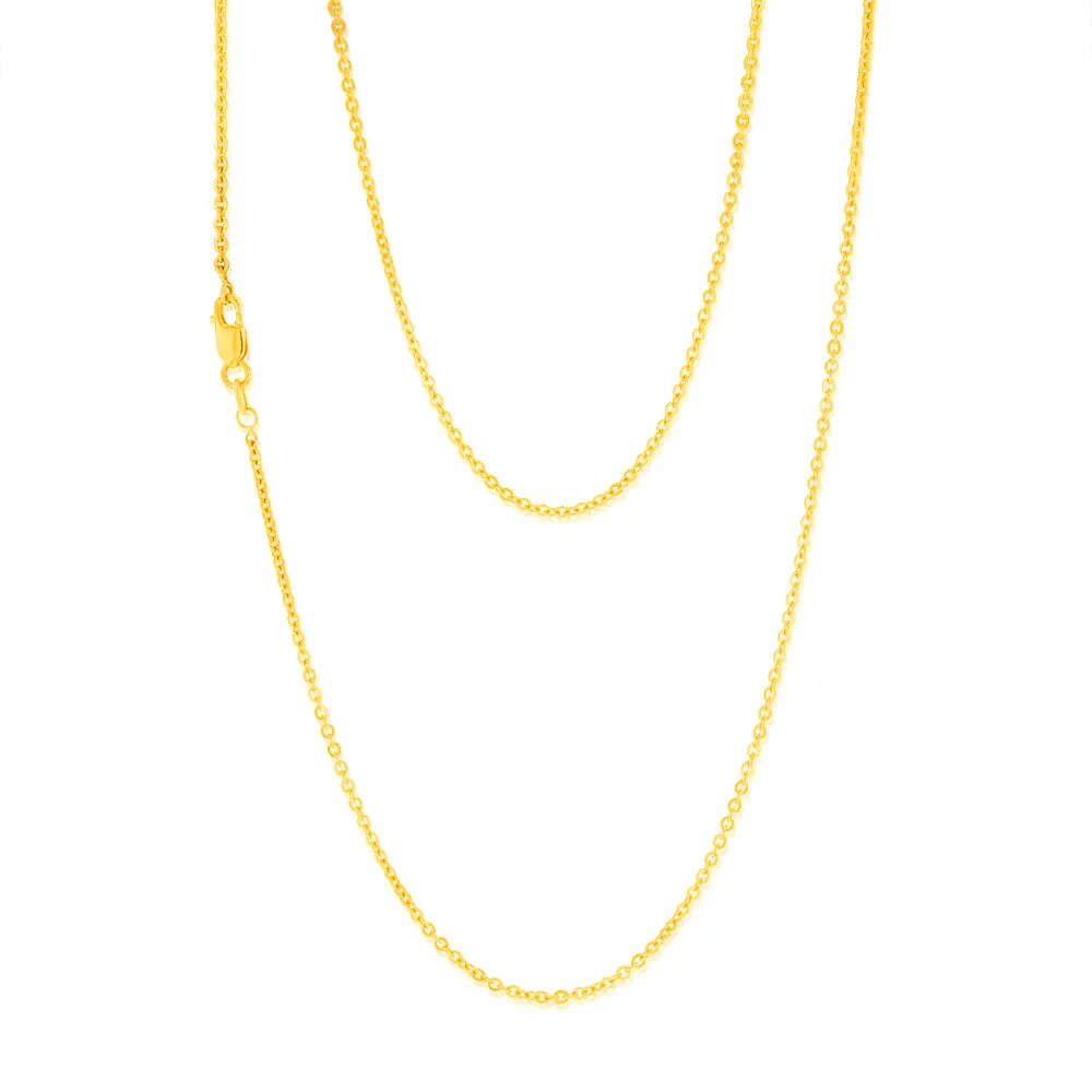 9ct Yellow Gold Silver filled 45cm Chain. Shiels