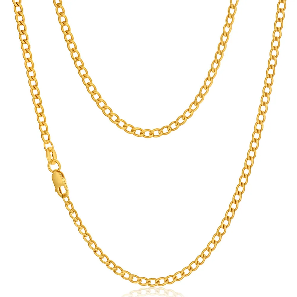 9ct Yellow Gold Silver Filled 45cm Curb Chain 70gauge Shiels