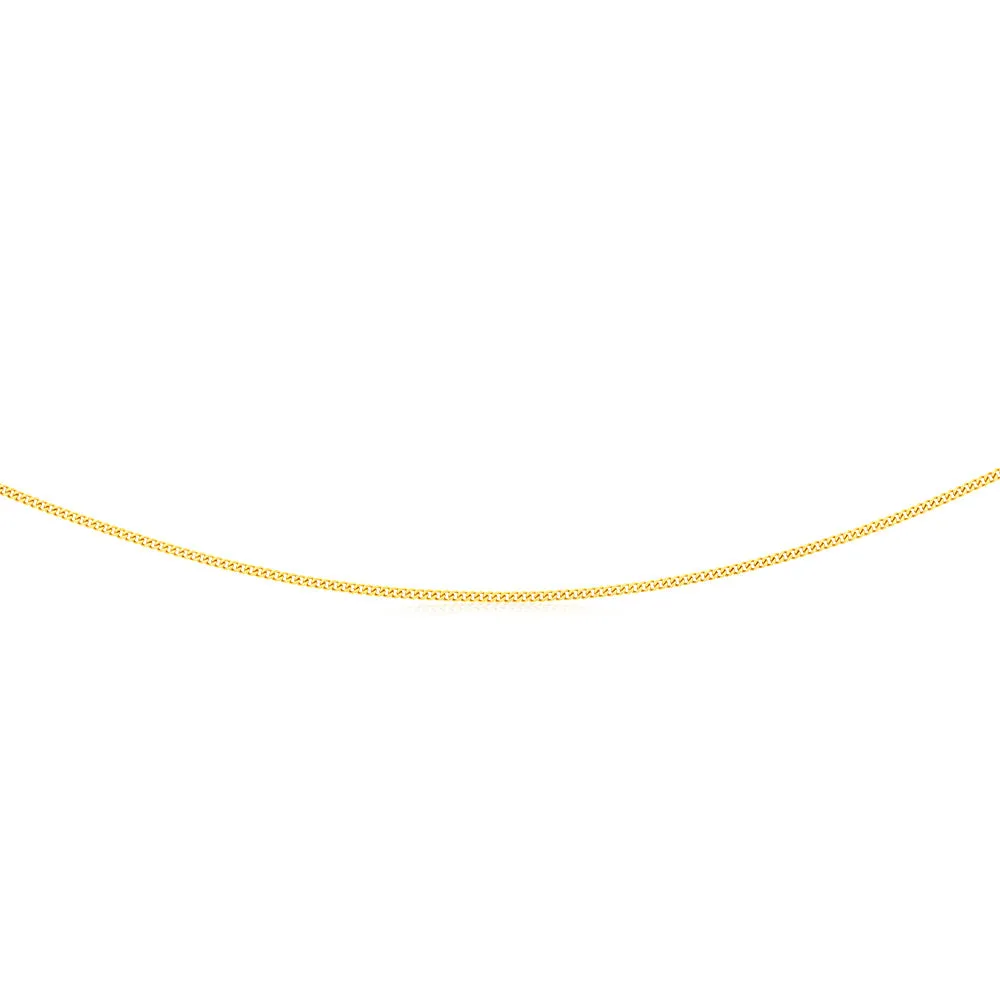 9ct Yellow Gold Silver Filled 45cm Curb Chain Shiels