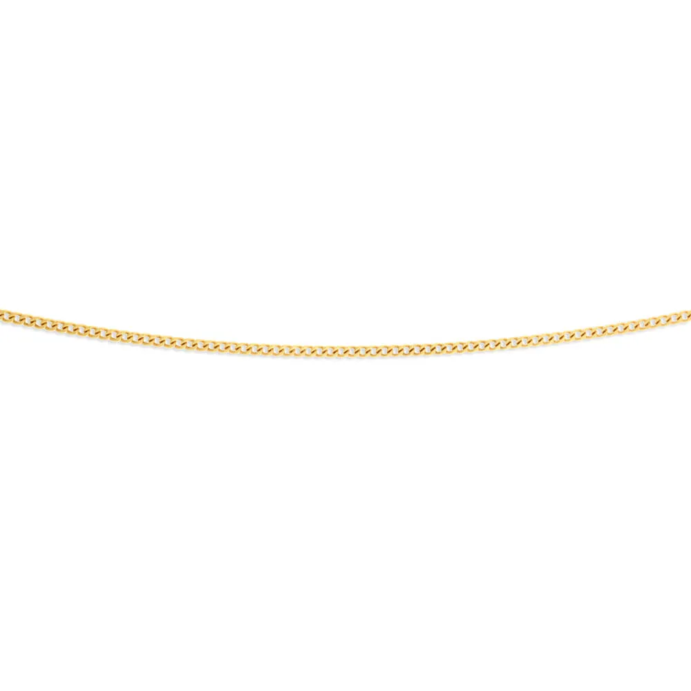 9ct Yellow Gold Silver Filled 45cm Curb Chain Shiels