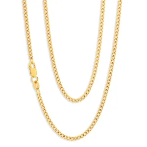 9ct Yellow Gold Silver Filled 45cm Curb Chain Shiels
