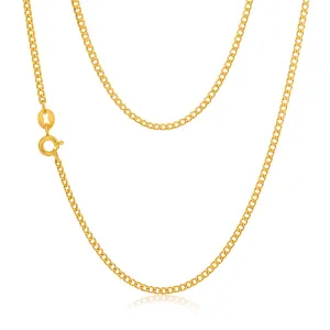 9ct Yellow Gold Silver Filled 45cm Curb Chain Shiels