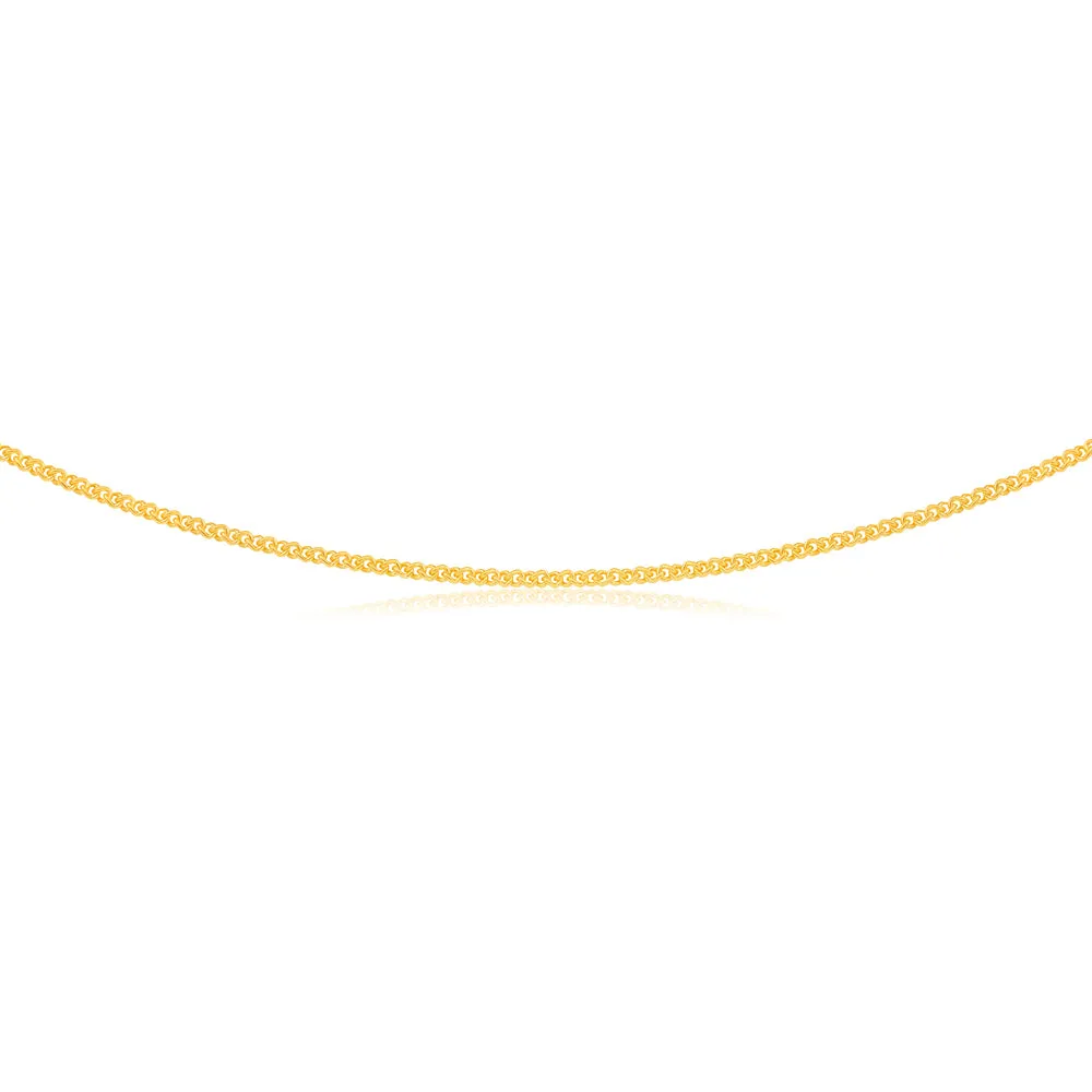 9ct Yellow Gold Silver Filled 50cm Chain 80gauge Shiels